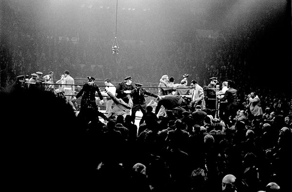 Icons - Fight of the Century - End of Fight - Joe Frazier vs. Muhammad Ali, 1971, Silver Gelatin Print, Catherine Ursillo