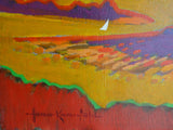 California Landscape - Bird's eye view of Bolinas Lagoon, Point Reyes CA,  #1137, 1993