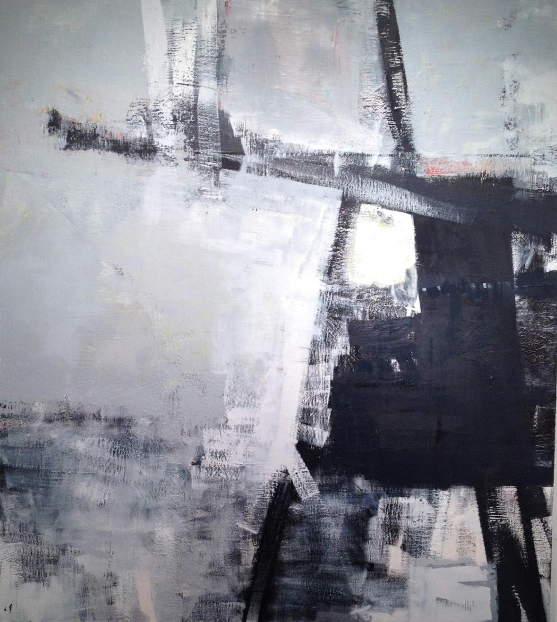 58x50 in. Large Oil on Linen - monochromatic beauty