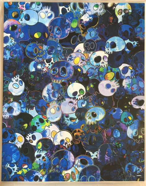 SOLD - Murakami - Blue Skulls offset print - MCBST, 1959 - 2011 -   unframed