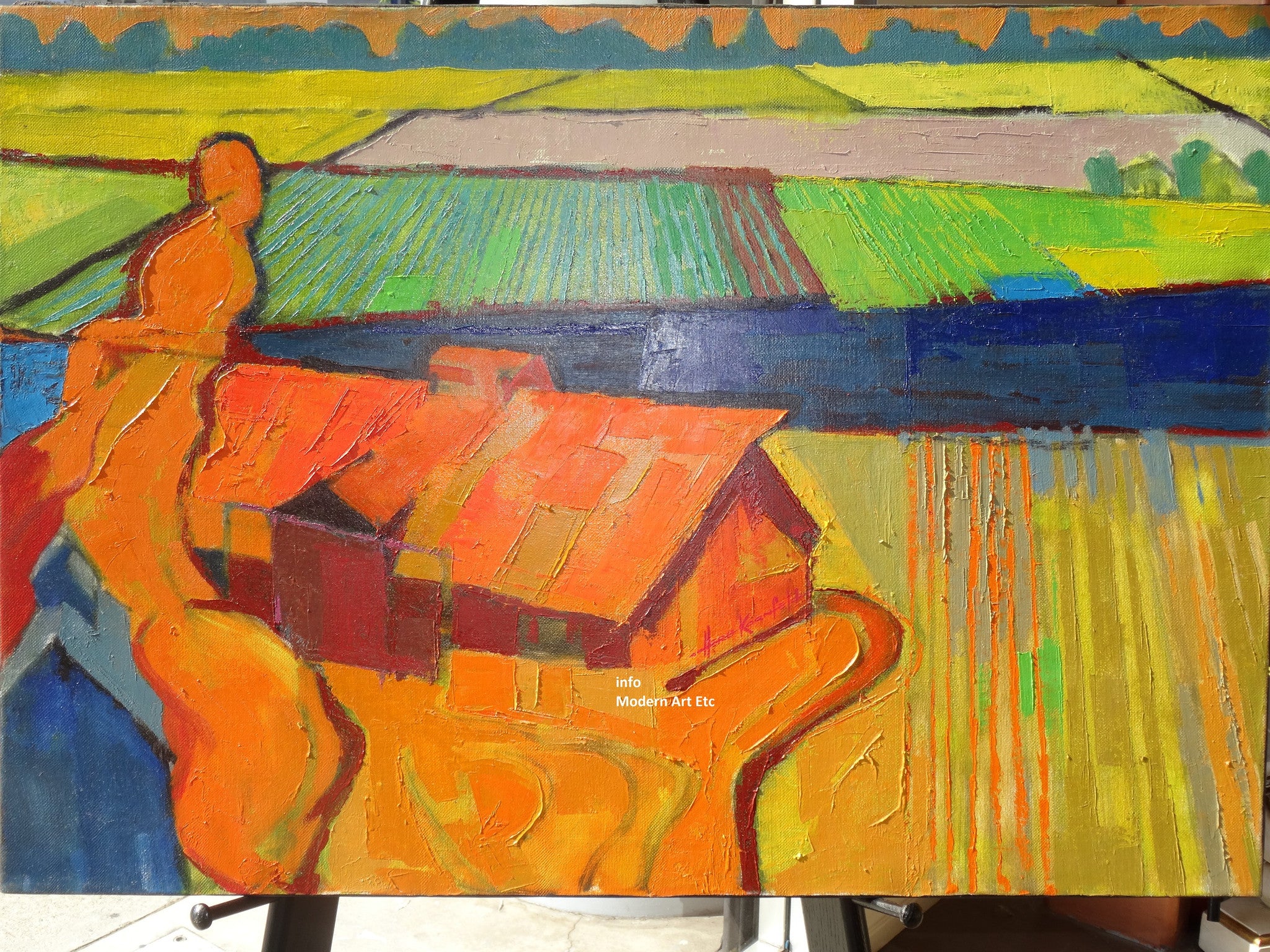 California Landscape - Orange Barn, Monterey, California, #1162, 1994