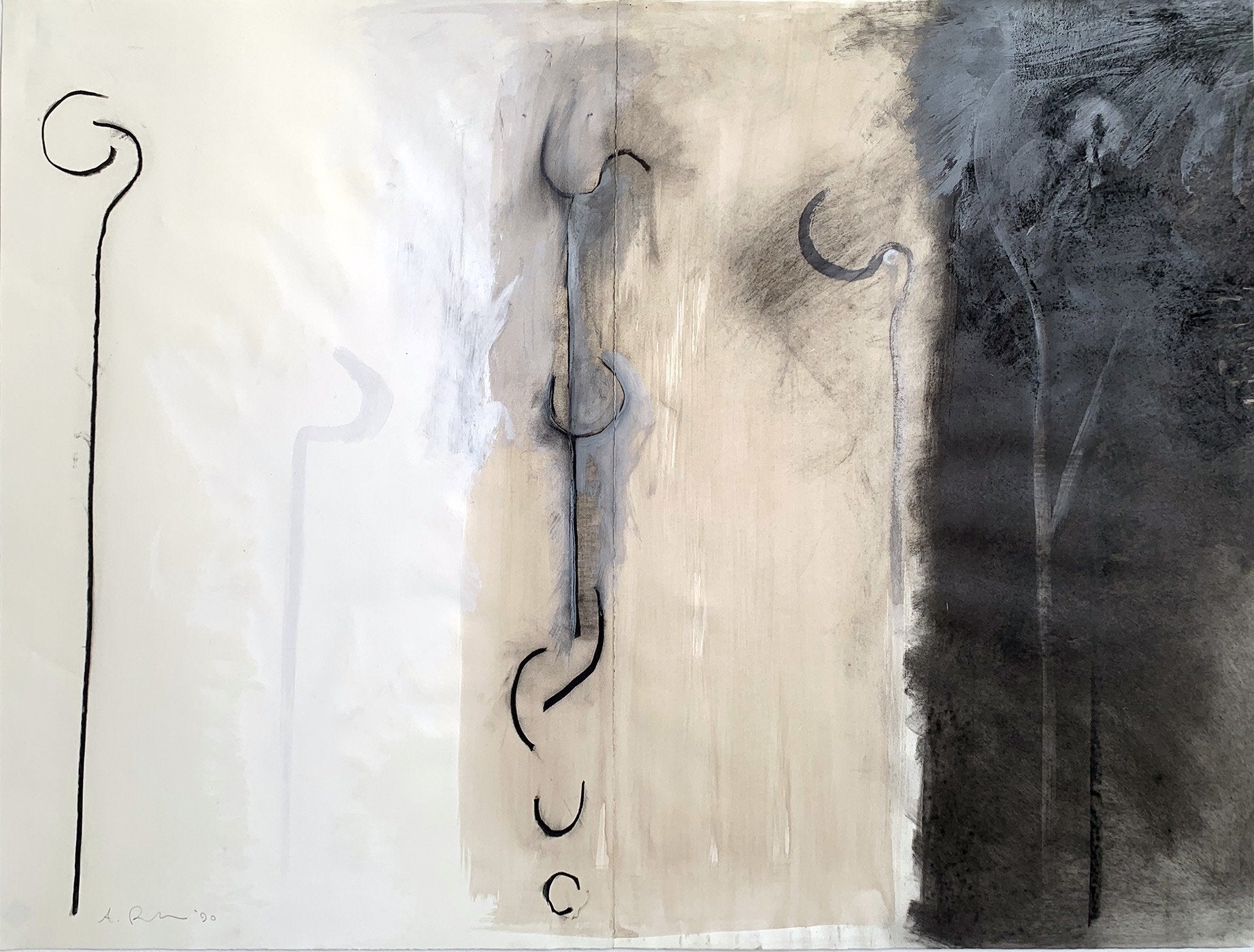 30 X 44" - Golden Mean – Mixed Media on Paper