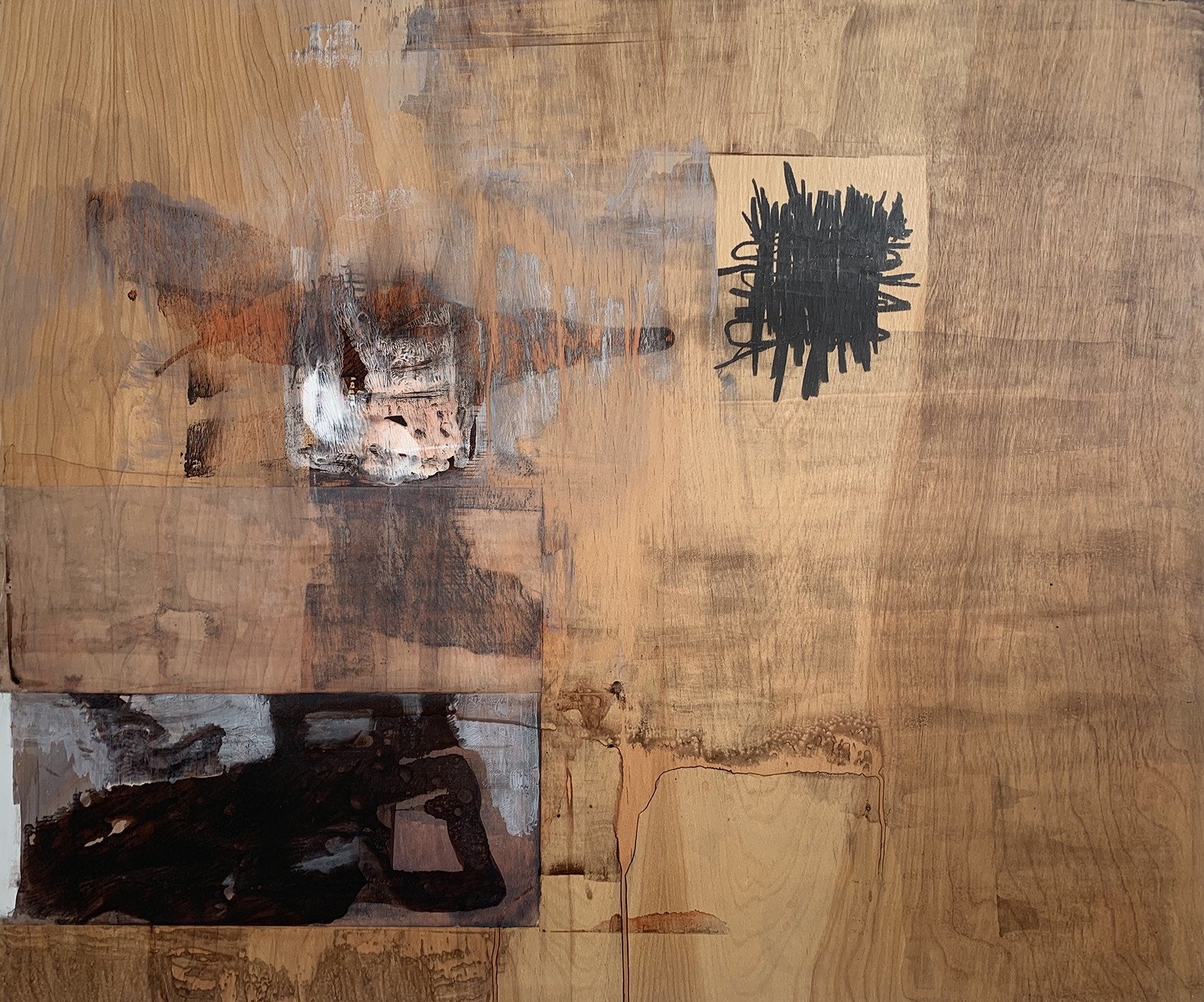 30 X 36" - Masquolero - Mixed Media on Wood