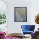 Abstract oil painting - For the Love of Diebenkorn, Study 1