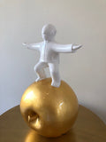 Xie Ai Ge - Golden Apple series - Small Fibre Glass Sculpture