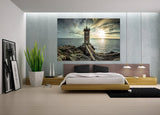 Architectural Structures -  Lighthouse Blue, Europe - Large photography - Framed - Installation ready