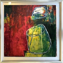 Large Oil on Paper - Vessel Red