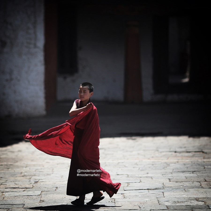 Boy Monk in Red Robe