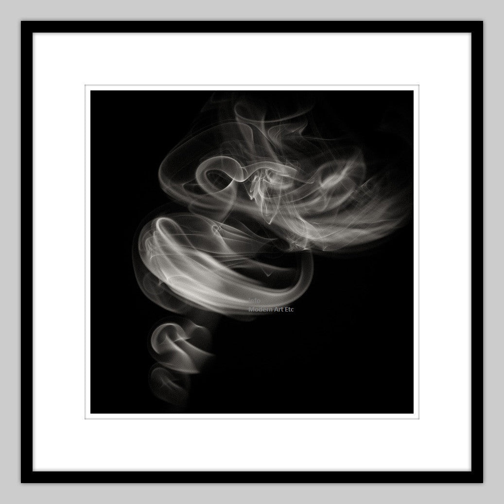 Black and White Abstract Contemporary Photography- "Smoke"