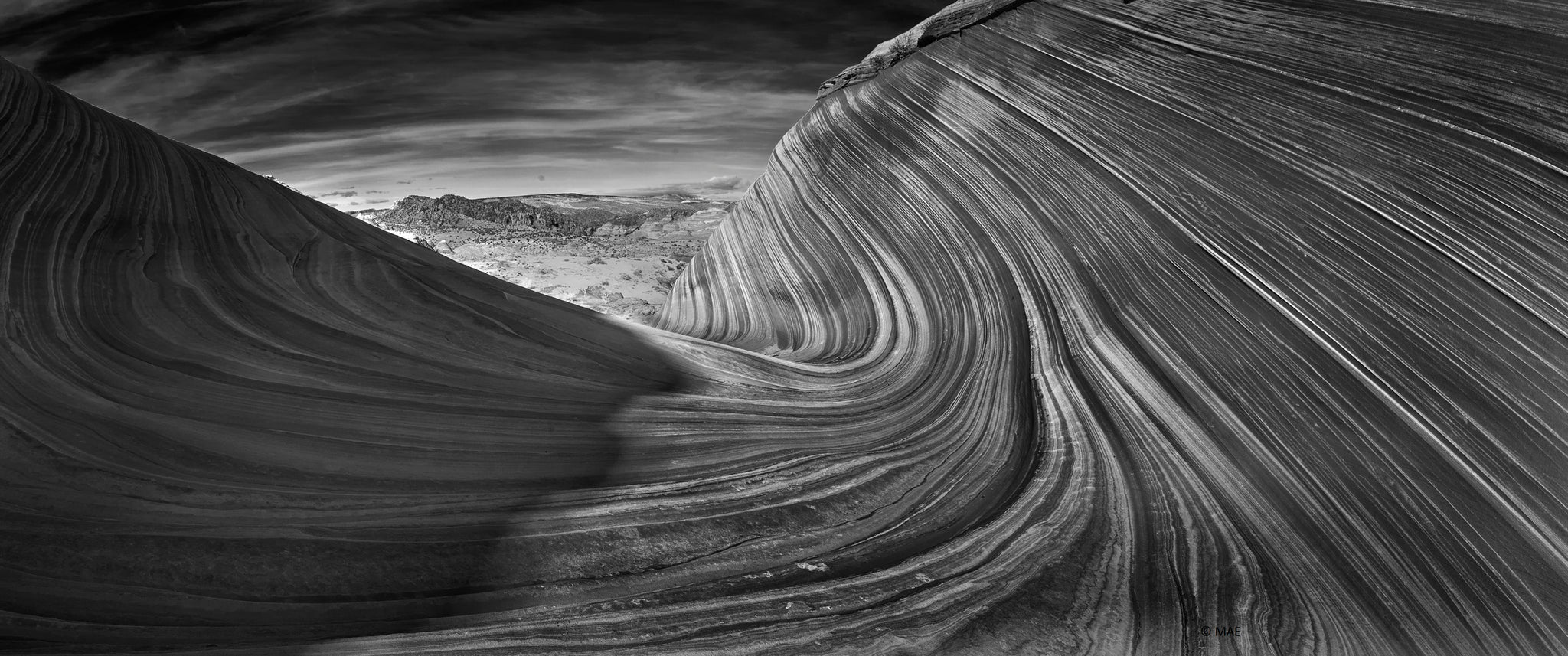 Black and White Photography of American landscape series - "The Wave, Paria Canyon, Arizona" n.1