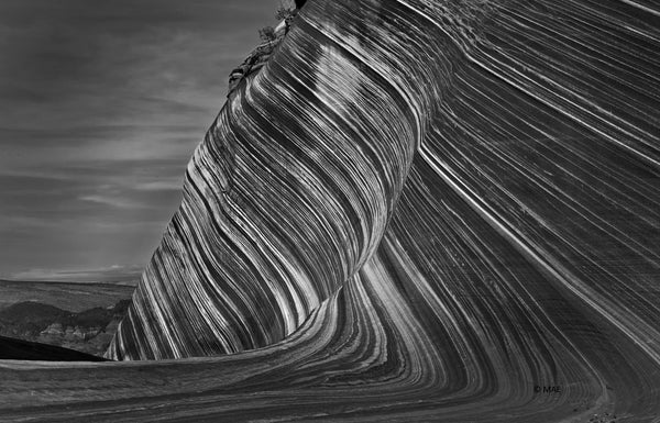 Black and White Photography of American landscape series - "The Wave, Paria Canyon, Arizona" n.2