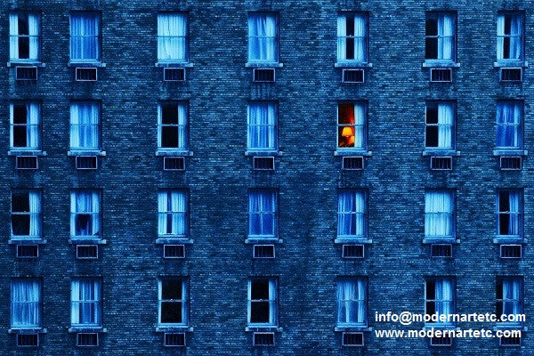 BLUE WINDOWS - New York City quintessentially NYC architecture