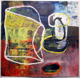 Large Oil on Paper - Vessel Red