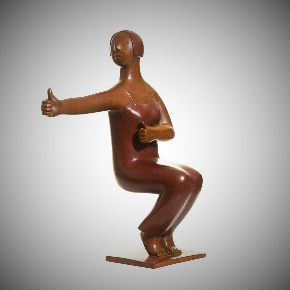 Contemporary Bronze Sculpture - "Yoga Series - No. 10"  2009