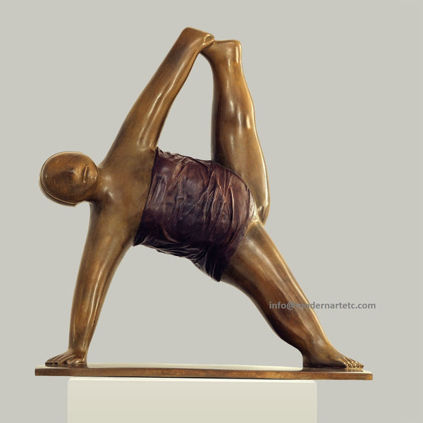 Contemporary bronze sculpture "Yoga, No. 3" Bronze, 2009